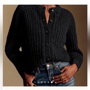 Sezane Black Emile Cardigan